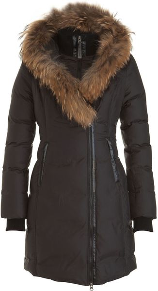 Mackage Fur Hood Parka in Black | Lyst