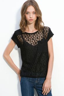 Marc By Marc Jacobs Dahlia Jersey and Lace Top - Lyst