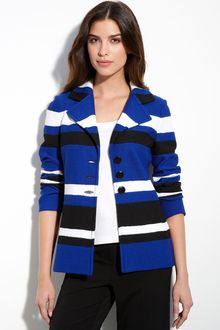 St. John Collection Stripe Bouclé Knit Blazer - Lyst