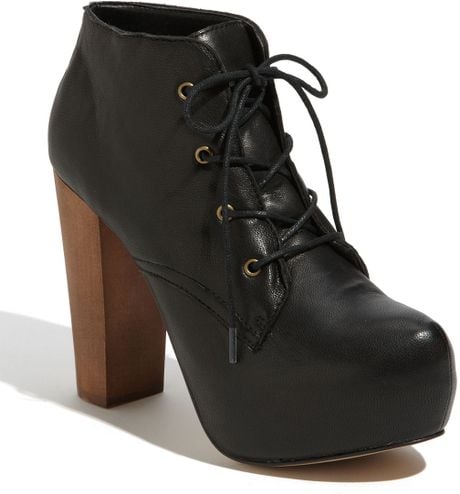 Steve Madden Craizie Platform Lace-up Bootie in Black (black leather ...