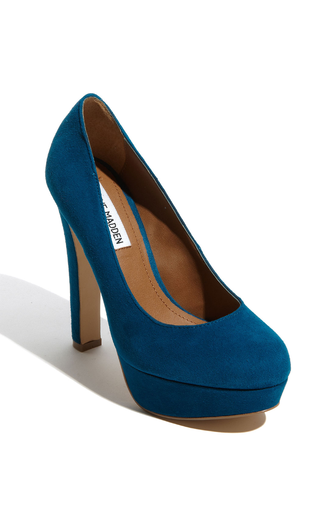 Steve Madden Beasst Platform Pump In Blue Turquoise Suede Lyst