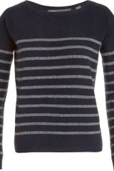 Vince Lurex Breton Stripe Sweater