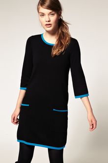 ASOS Collection Asos Contrast Knitted Shift Dress - Lyst
