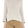Inhabit Open Knit Cotton Blend Sweater in Beige (white) - Lyst