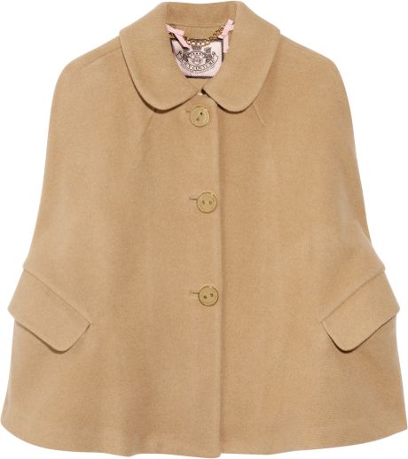 Juicy Couture Jane Woolblend Cape in Beige (camel) - Lyst