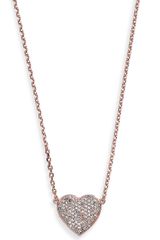 Michael by Michael Kors Michael Kors Pavé Heart Pendant Necklace