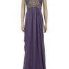 Marchesa Embroidered Bodice Gown in Purple - Lyst