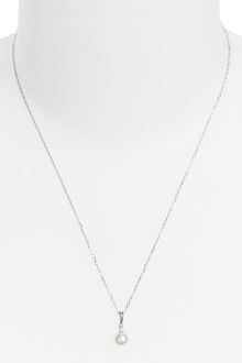 Mikimoto Diamond & Akoya Cultured Pearl Pendant Necklace - Lyst