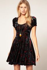 Mink Pink Minkpink Russian Roulette Printed Burnout Velvet Dress