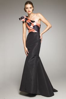 Carolina Herrera Polka-dot-bodice Mermaid Gown - Lyst