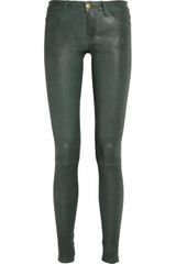 Current/Elliott The Ankle Skinny Stretch-leather Pants