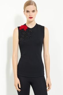 Donna Karan New York Collection Embellished Knit Top - Lyst