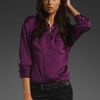 Equipment Signature Sand Washed Satin Blouse in Purple - Lyst
