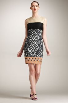 Giambattista Valli Sleeveless Ikat Sheath Dress - Lyst