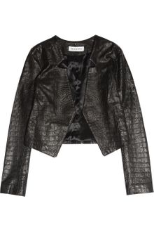 Kelly Bergin Croc-effect Leather Jacket - Lyst
