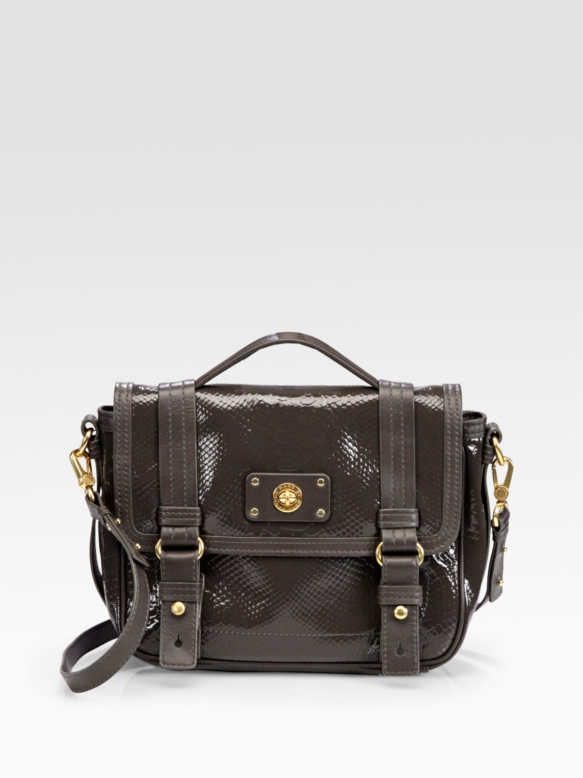 marc jacobs lock that leather messenger bag