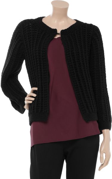 Pringle Of Scotland Chunkyknit Cashmere Cardigan in Black | Lyst