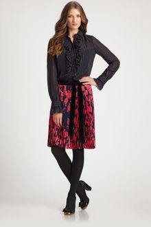 Tory Burch Ruby Pleated Skirt - Lyst