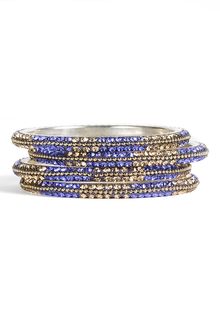 Chamak By Priya Kakkar Crystal Stud Bangles (set Of 4) - Lyst