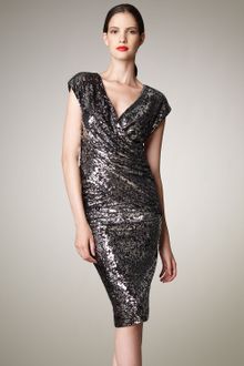 Donna Karan New York Sequined Pencil Skirt - Lyst