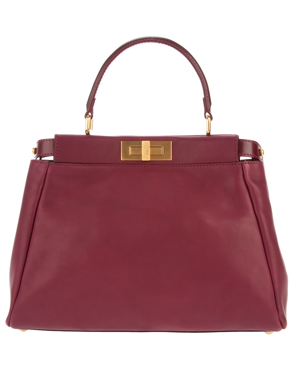 fendi purple leather mini tote