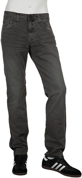 J Brand J Brand Kane Aged Twill Slim Straight Leg in Aged Greystone - Lyst