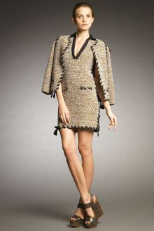 Lanvin Ribbon-trim Tweed Dress - Lyst