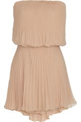Mason by Michelle Mason Pleated Strapless Dress