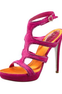 Rene Caovilla Crystal Cage Sandal - Lyst