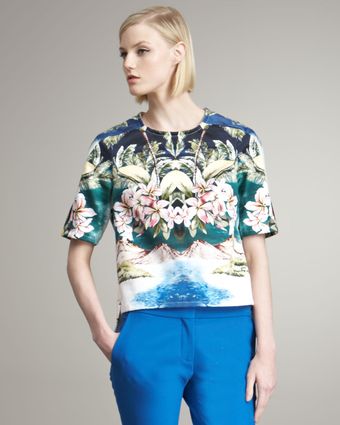 Stella McCartney Tropical-print Blouse - Lyst
