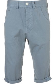 Topman Navy Panel Crop Shorts - Lyst