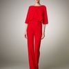 Valentino Crossback Cady Jumpsuit in Red - Lyst