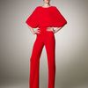 Valentino Crossback Cady Jumpsuit in Red - Lyst