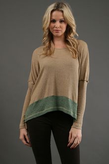 Jet By John Eshaya Two Tone Thermal Top in Camel - Lyst