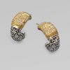 Konstantino Sterling Silver & 18k Gold Diamond Jhoop Earrings in Gold (silver) - Lyst