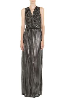 L'Agence Foil Pleated Dress - Lyst