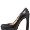 Prada Leather Platform Pump in Brown (black) - Lyst