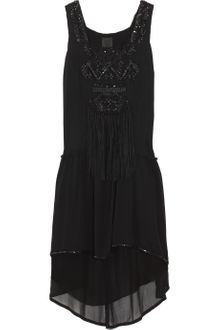 Anna Sui Embellished Silk-georgette Dress - Lyst