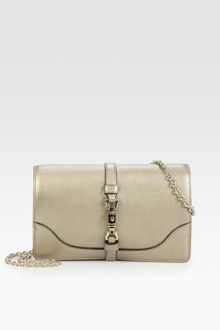 Gucci Broadway Metallic Clutch with Strap - Lyst