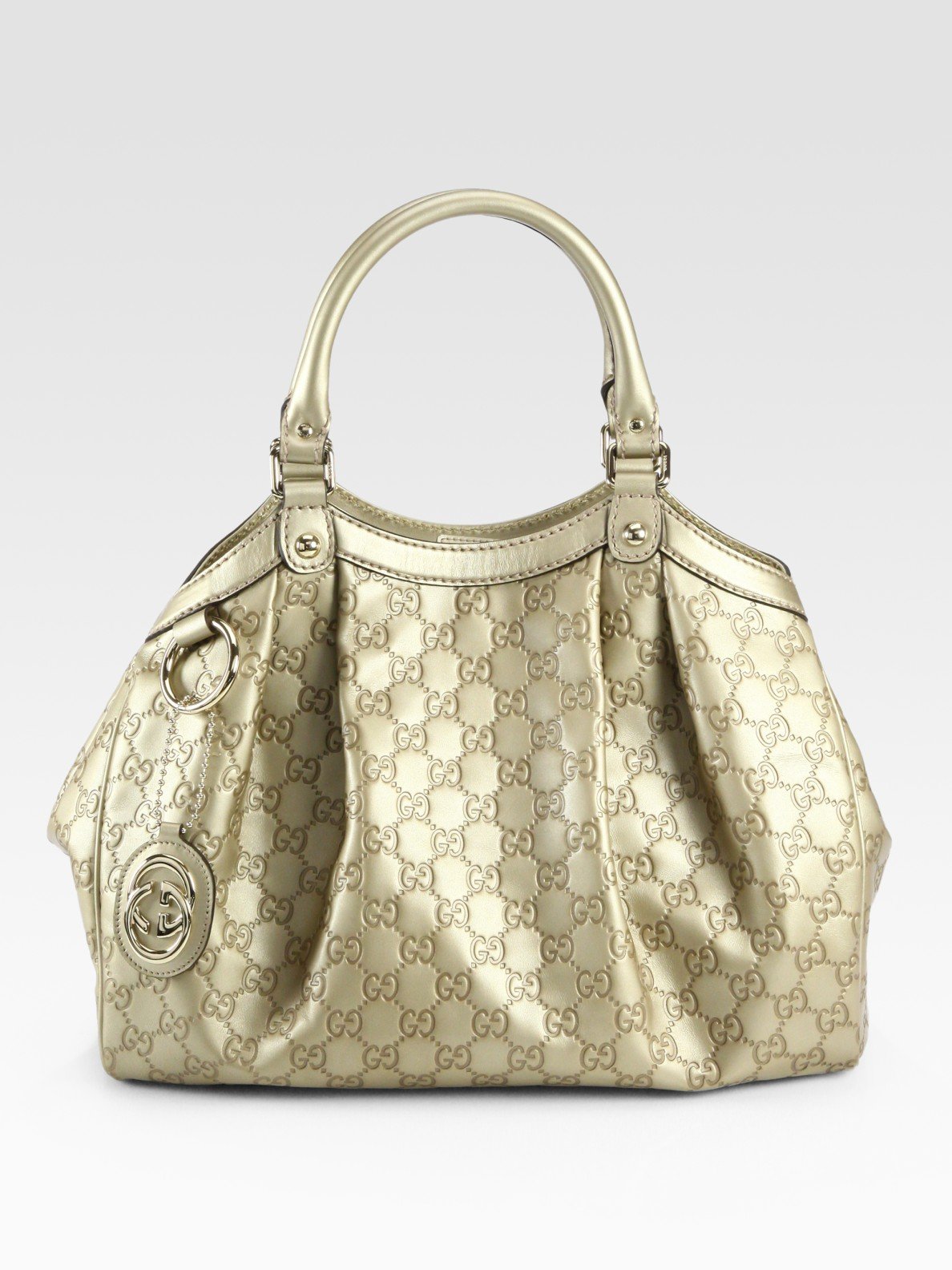Gucci Sukey Medium Ssima Tote Bag in Gold (champagne) | Lyst