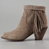 Sam Edelman Louie Fringe Booties in Beige (tan) - Lyst