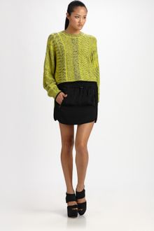 Alexander Wang Geometric Jacquard Cropped Pullover - Lyst