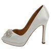 Badgley Mischka Julia  White Satin in White - Lyst