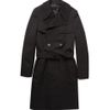 Balenciaga Wool Gabardine Trench Coat in Black for Men - Lyst