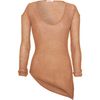 Helmut Lang Asymmetric Hem Sweater tan in Brown (tan) - Lyst