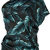 Lanvin Printed Silksatin Oneshoulder Top in Blue - Lyst