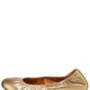 Lanvin Metallic Ballerina Flat, Gold in Gold - Lyst