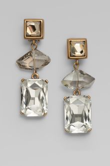 Oscar de la Renta Multi-stone Drop Earrings - Lyst