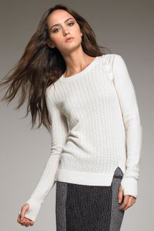 Proenza Schouler Button-shoulder Knit Sweater - Lyst