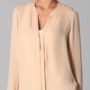 Vince Split Neck Blouse in Pink - Lyst